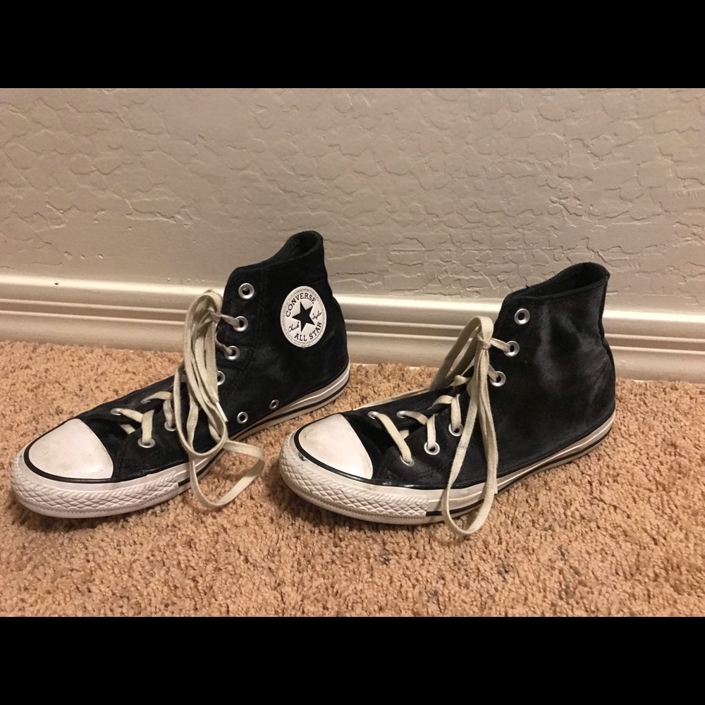 Black velvet chucks